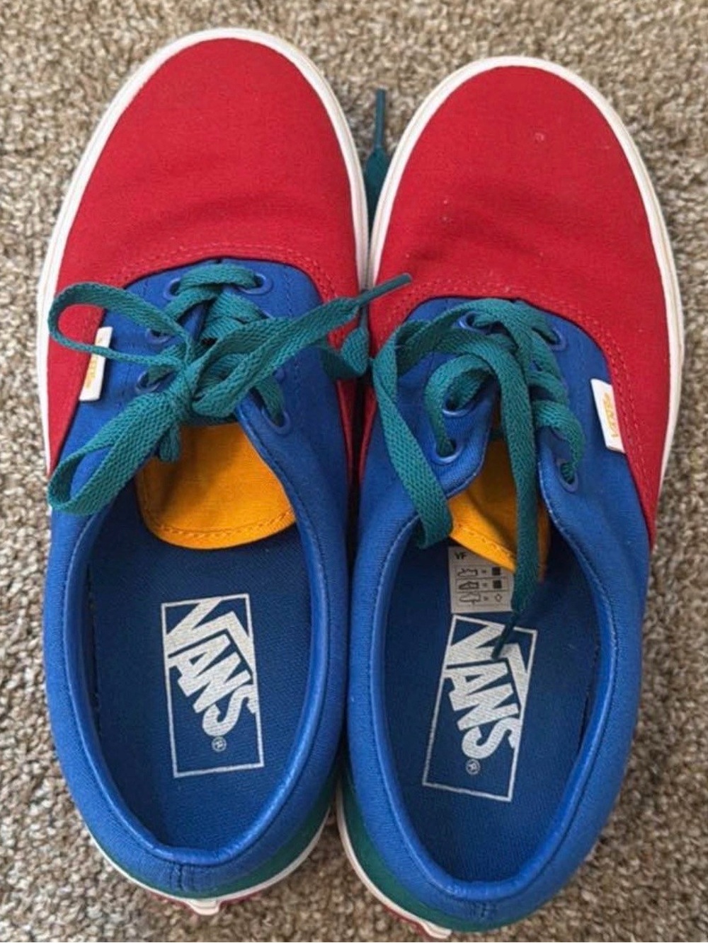VANS Era Colorblock Sneakers Red Blue Green Unisex Adults US Size 6 Comfort